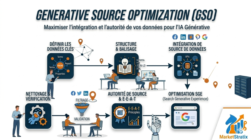 Le GSO : Comment devenir une source utilisée par les IA génératives 2 les etapes du GSO Marketstratix