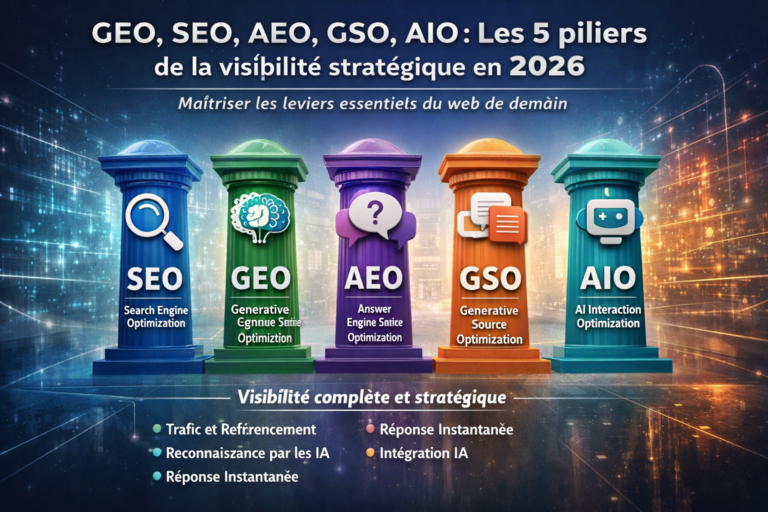 GEO, SEO, AEO, GSO, AIO: The 5 pillars of strategic visibility without advertising on the web.