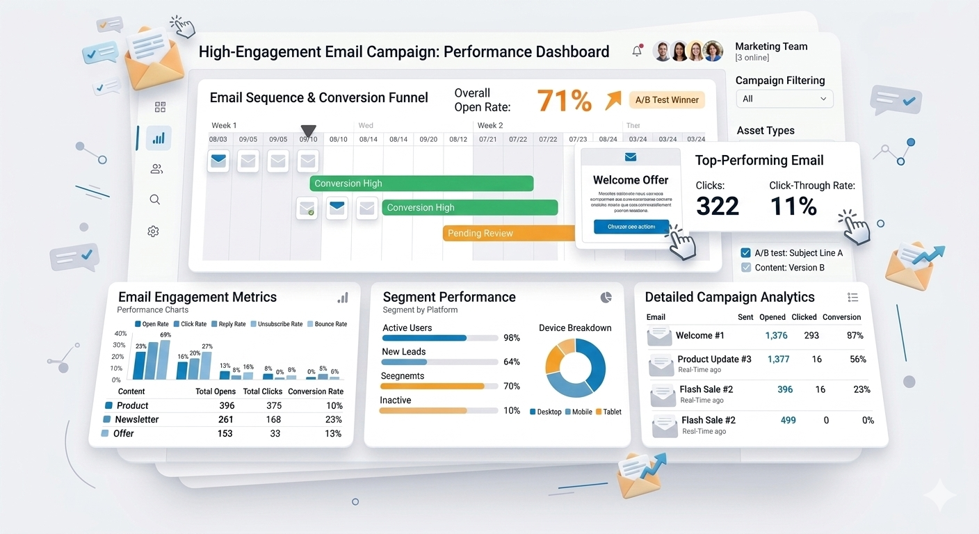 Home 11 interface email marketing