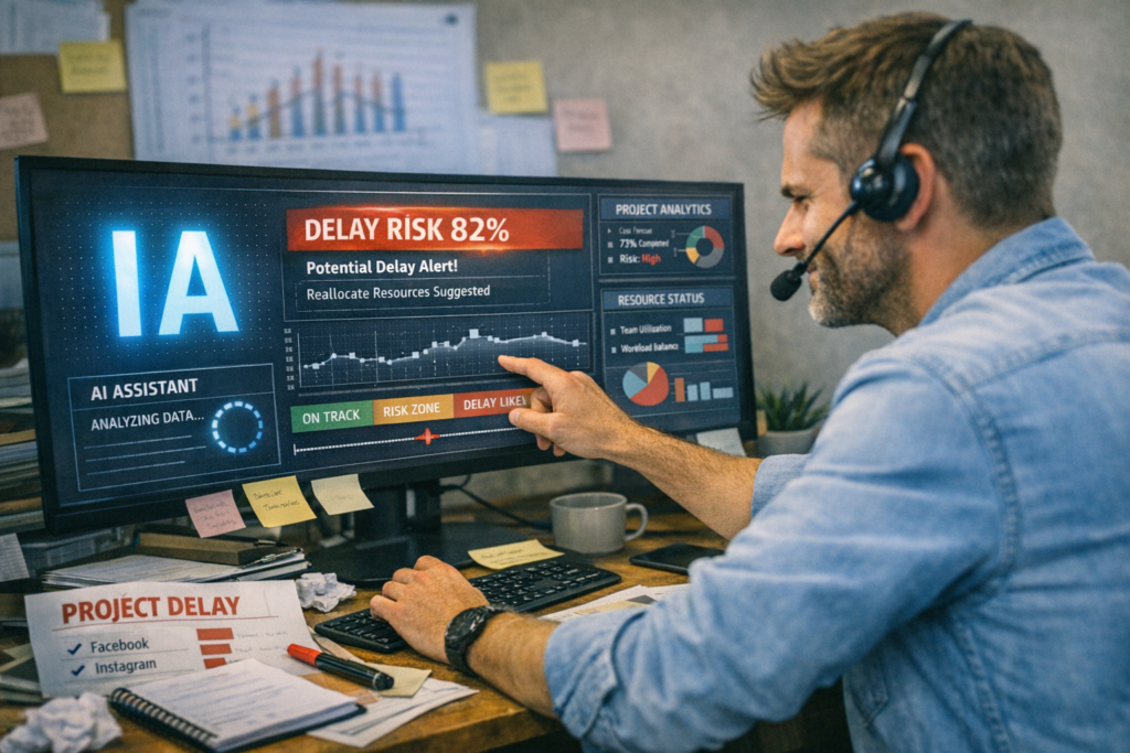 Comment l’IA transforme la gestion de projet (et ce que les dirigeants doivent absolument savoir) 2 Employe utilisant l